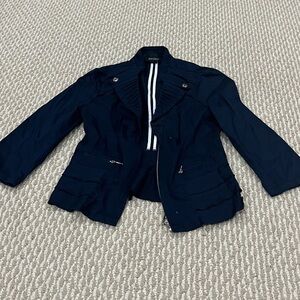 Chic Navy Jacket with Button Accents